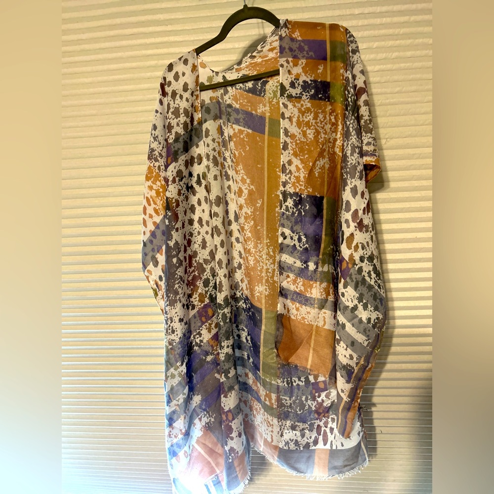 Light weight pink and purple kimono one size